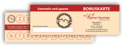 Symbolfoto zeigt die Bonuskarte der Raphael-Apotheke auf einem Holzuntergrund.