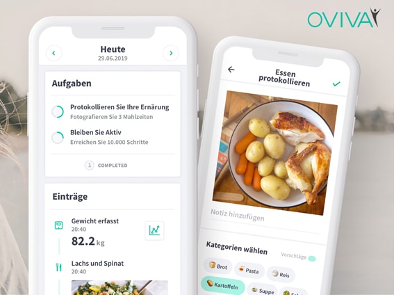 Screenshot der Oviva App - Gesunde Ernährung